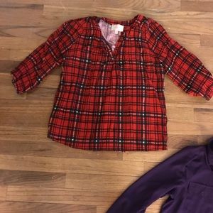 Blouse-flannel print